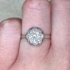 0.80ct TDW Diamond Cluster Engagement Ring Platinum Mounting 14371-F2