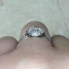 Platinum Mounting Diamond Cluster Engagement Ring