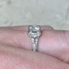 Diamond Accented Platinum Mounting Old European Diamond Engagement Ring 14376-F4