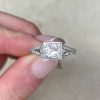 French Antique Square Bezel Diamond Engagement Ring 14376-F5
