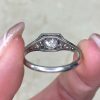 Platinum Mounting Open Work Diamond Engagement Ring 14376-F6
