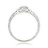 French Art Deco Diamond Ring Luton Ring Top View