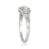 Antique Platinum and Diamond Ring Luton Ring Top View