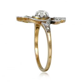 Antique Edwardian Cushion Cut Diamond Ring - Ewell Ring 14377 TSV