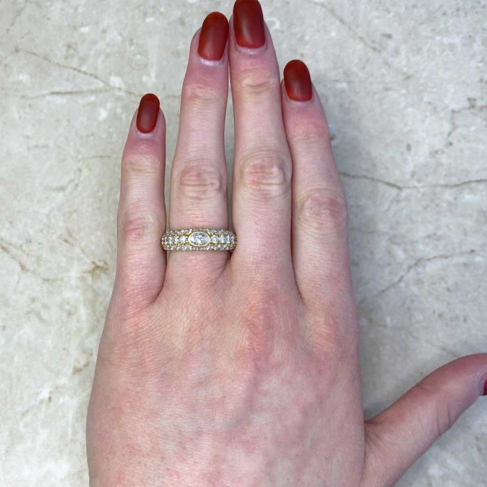 Cartier Oval Diamond 18k Yellow Gold Mounting Engagement Ring 14398-F1