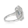 Aquamarine and Diamond Halo Cocktail Ring - Vineland Ring 14428 BK