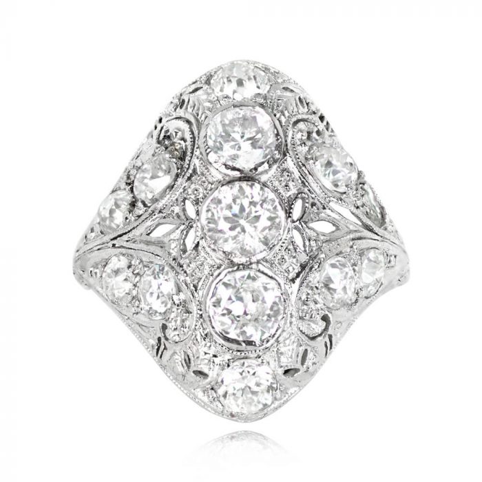 Art Deco Old European Diamond Ring - Hays Ring 14436 TV