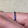 French Cut Sapphire Half Eternity Band 14457-F4
