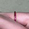 0.85ct Total Gemstone Ruby Half Eternity Band 14458-F4