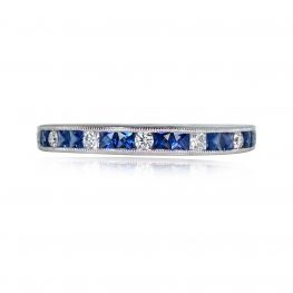 Sapphire and Diamond Band Bayswater Place Band Top View
