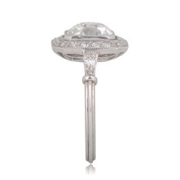 Cushion Halo Engagement Ring