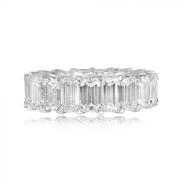 9.78ct Emerald Cut Diamond Eternity Band - Verbank Band MOSK TV