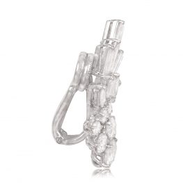 Glen Rock Vintage Diamond Cluster Earrings Side circa 1940