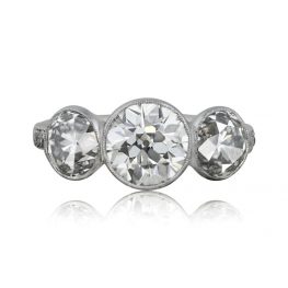 Three stone engagement ring