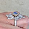 Rose Cut Diamond Accented Ring 18k White Gold Mounting VMK14 F4