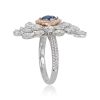 Fancy Light Blue Diamond Engagement Ring - Syosset Ring VMK14 TSV