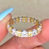 14k White Gold Mounting Yellow And White Ring VMK60 F6