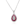 Pear-Shape Ruby and Diamond Pendant - Wimbleton Pendant sh101 TV